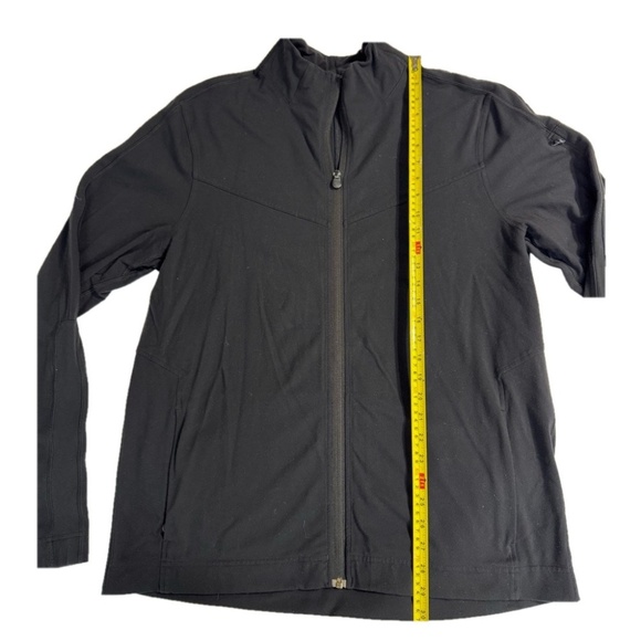 Lululemon Athletica Lulu Men XL Stretchy Black Lightweight Activewear Zip Coat - Picture 2 of 9